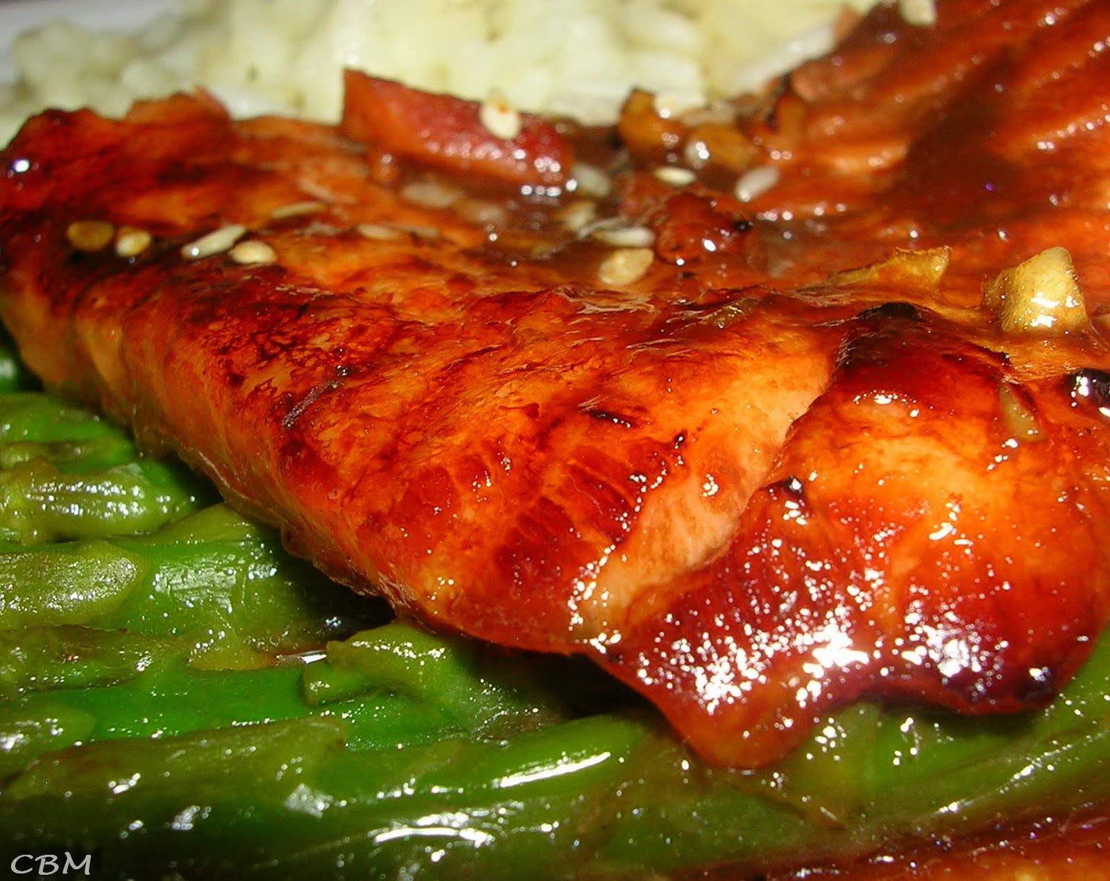 Dans la cuisine de Blanc-manger: Filet de truite saumonée ginger glacé