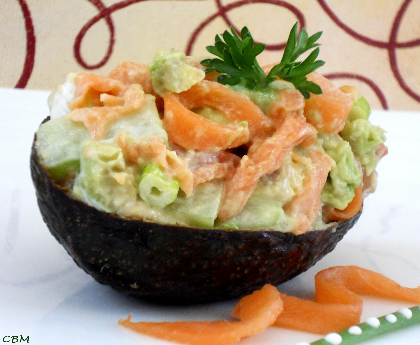 Dans la cuisine de Blanc-manger: Avocat farci au saumon fumé