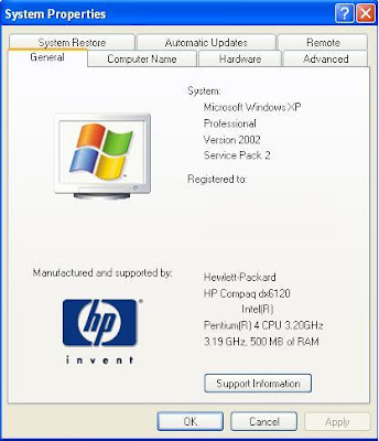 Modify the Windows XP System Properties logo ~ My Techno Guide