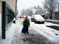 Auf dem Weg zum Kindergarten