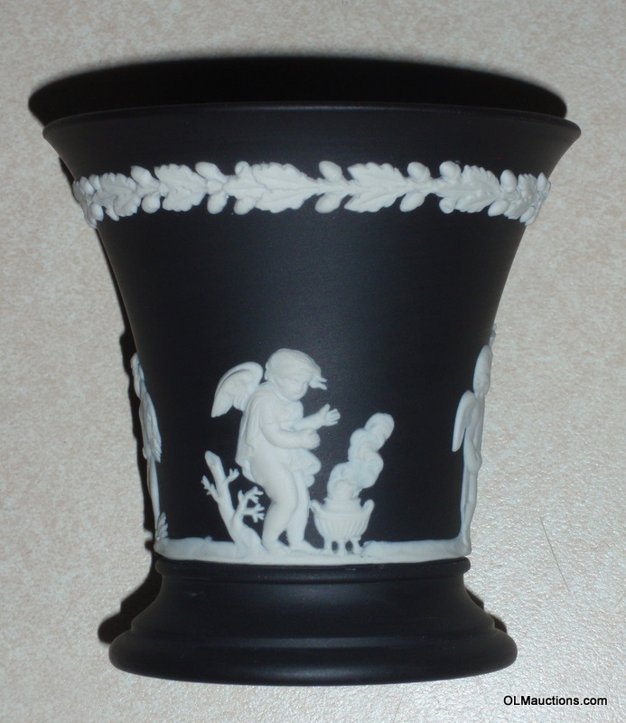 Wedgwood For Sale 31/2" Black Wedgwood Jasperware Vase