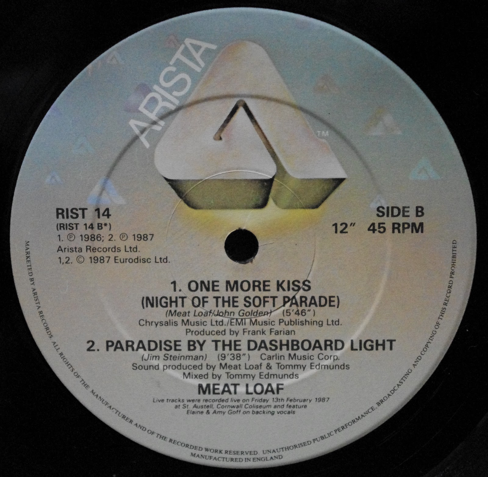 Meat Loaf Vinyl, Singles 7"/12" and other stuff Meat Loaf