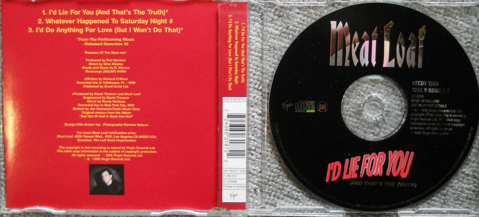 Meat Loaf Vinyl, Singles 7"/12" and other stuff Meat Loaf I´d Lie For You (And That´s