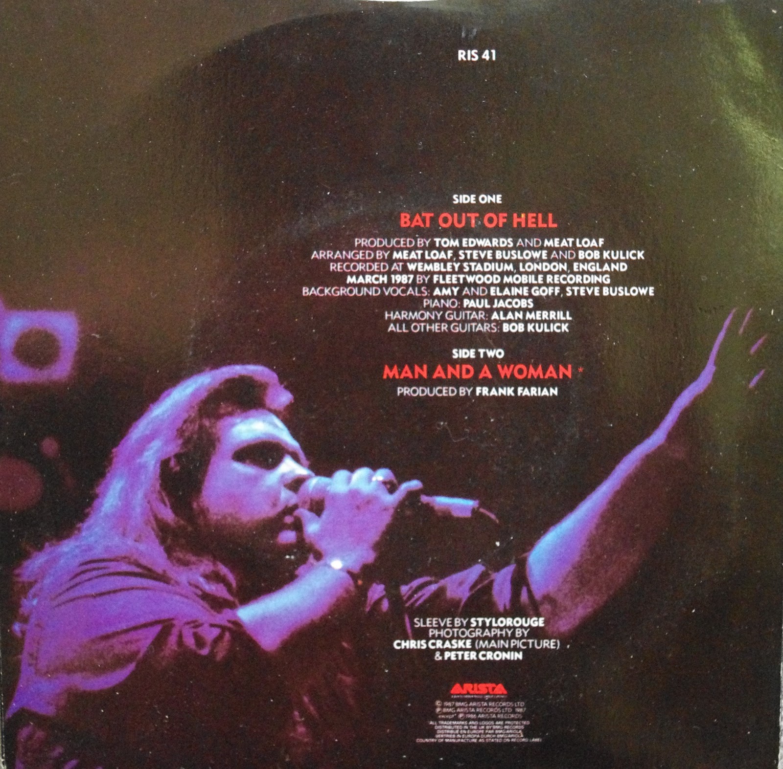 Meat Loaf Vinyl, Singles 7 Meat Loaf Vinyl, Singles 7