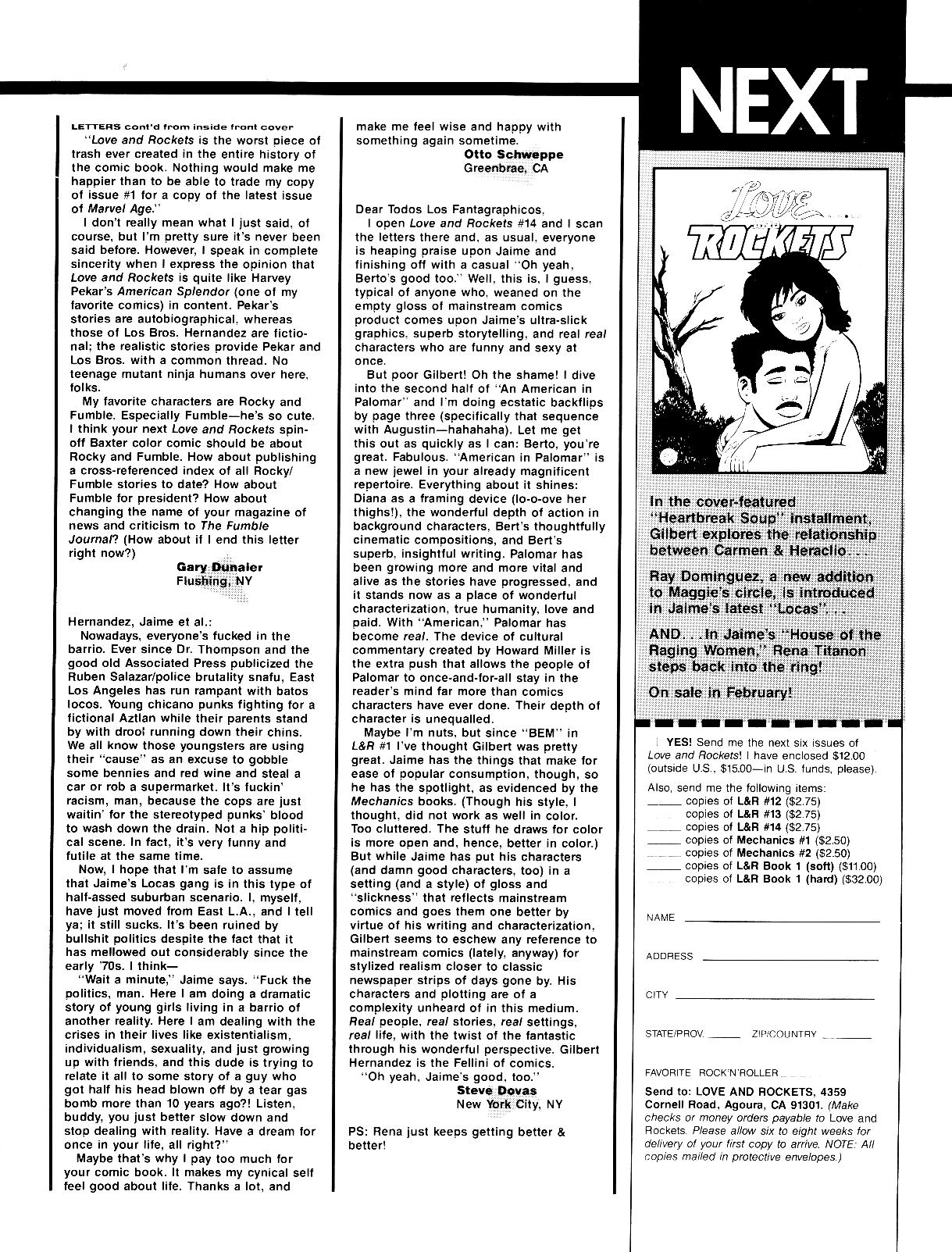 Read online Love and Rockets (1982) comic -  Issue #15 - 35