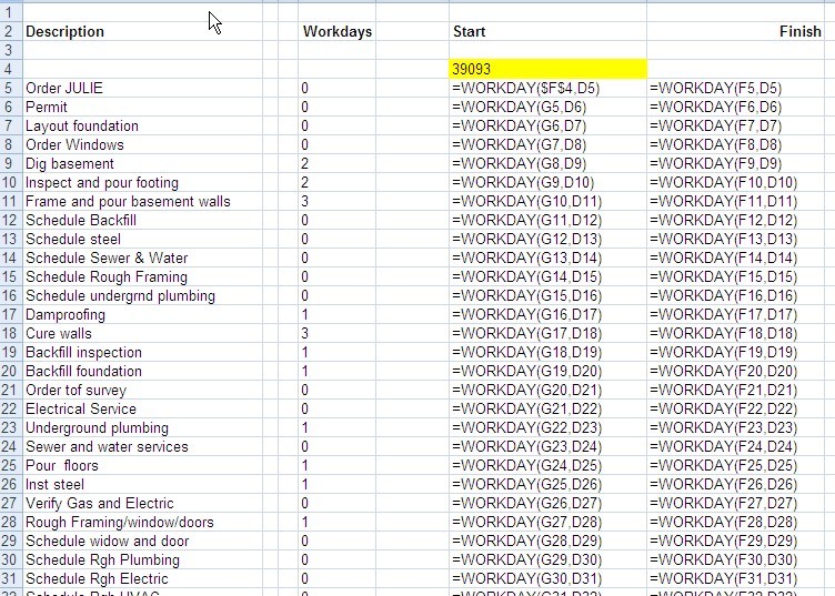 Small Business Management Tips: Simple Construction Schedule - Add ...
