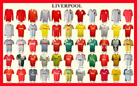 liverpool home kits through the years