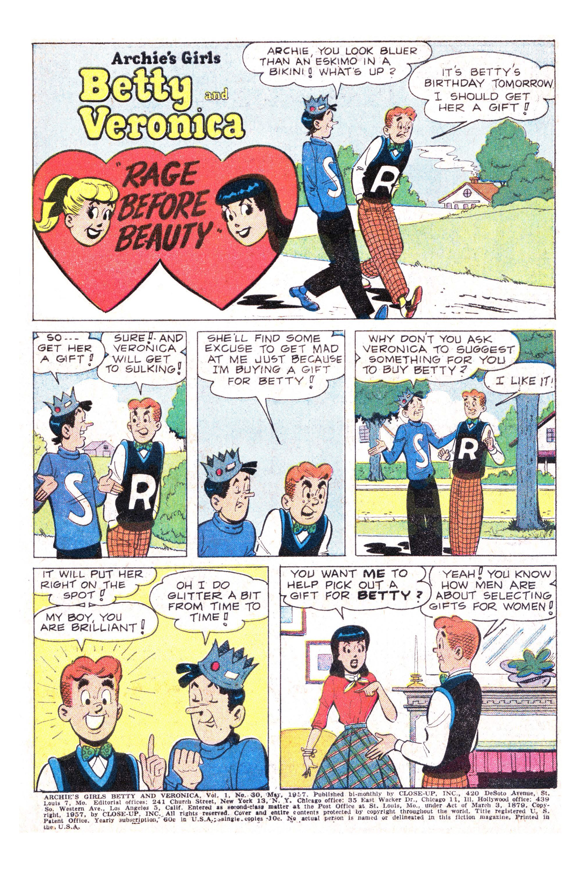 Read online Archie's Girls Betty and Veronica comic -  Issue #30 - 2