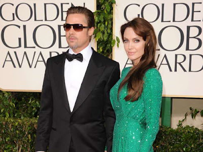 Angelina Jolie Amazing in Emerald Green Gown at 2011 Golden Globe Awards