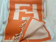 FENDI VINTAGE Reversible Woolen Logo Scarf