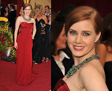 Amy Adams in her vintage inspired statement necklace