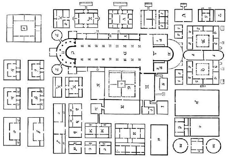 План средневекового монастыря