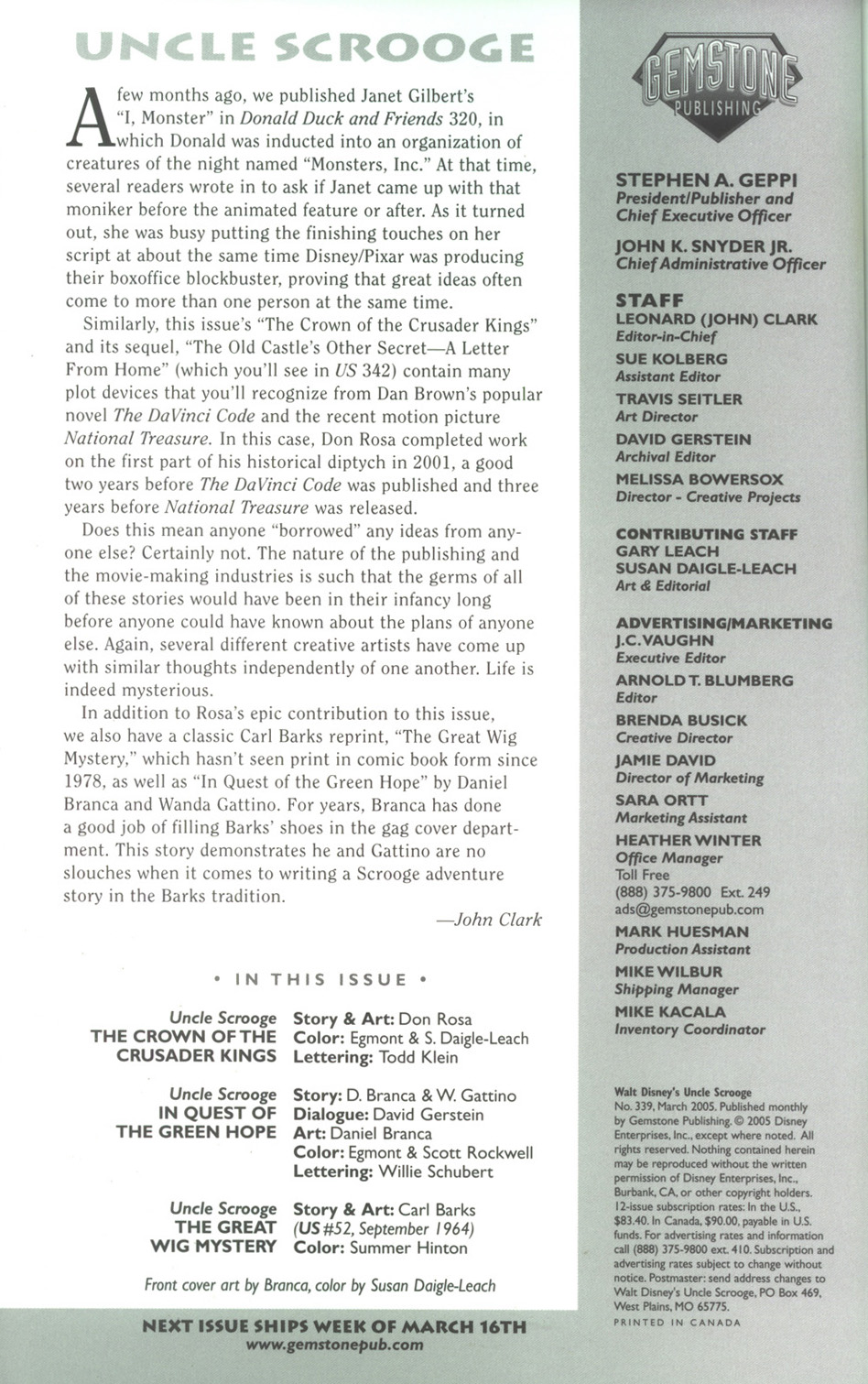 Read online Uncle Scrooge (1953) comic -  Issue #339 - 2