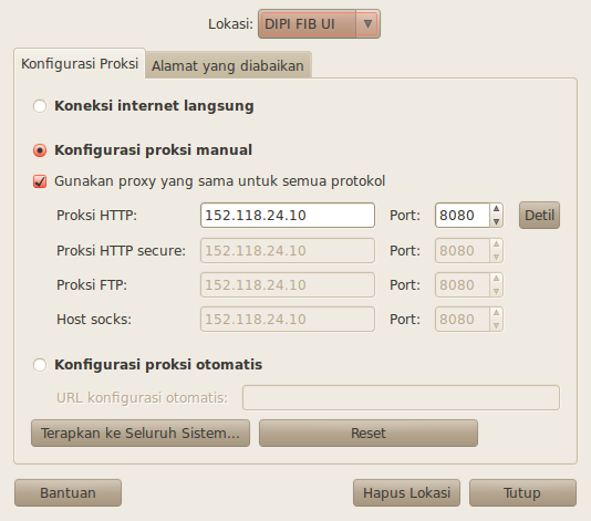 Mengatasi problem ketika mendownload di balik proxy (Ubuntu Lucid Lynx)