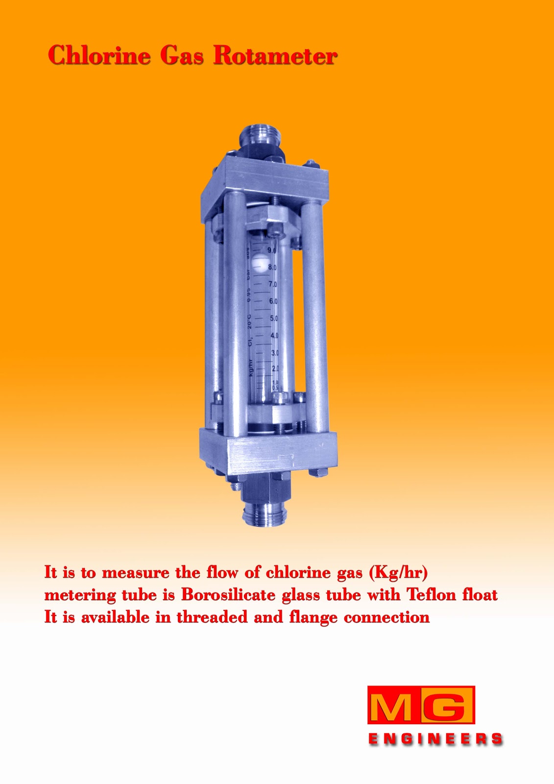 FOR SAFE HANDLING OF CHLORINE Chlorine Gas Rotameter