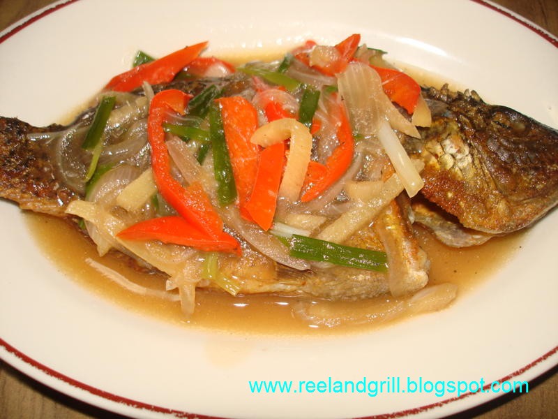 Reel and Grill Tilapia in Oyster Sauce and Veggies Escabeche Style