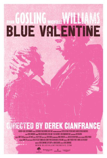 Blue Valentine Pink Poster, Ryan Gosling and Michelle Williams