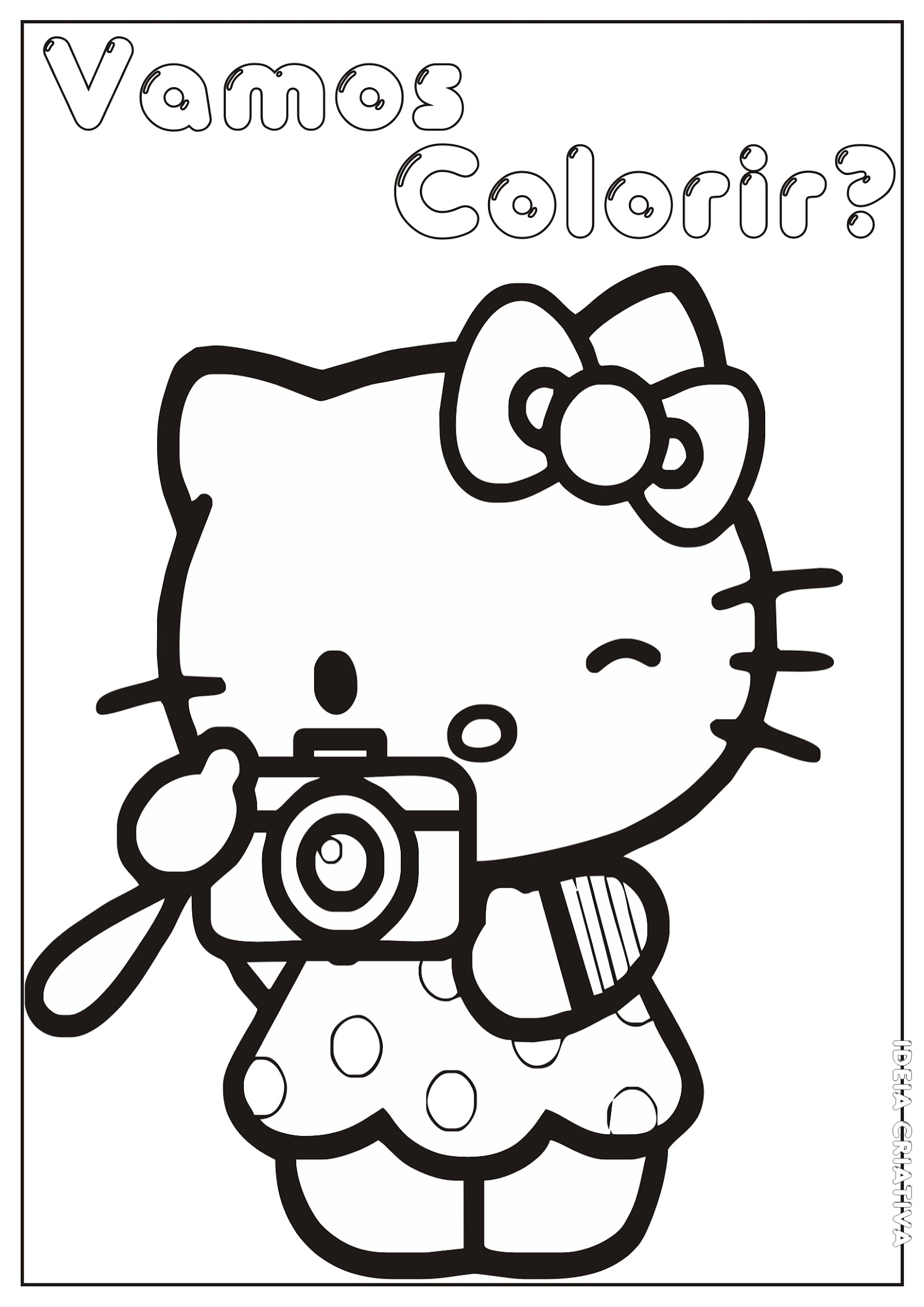 de 72] Desenhos da Hello Kitty para colorir e Imprimir