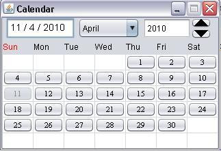 JAVA CODE SPOT: JAVA : Calendar