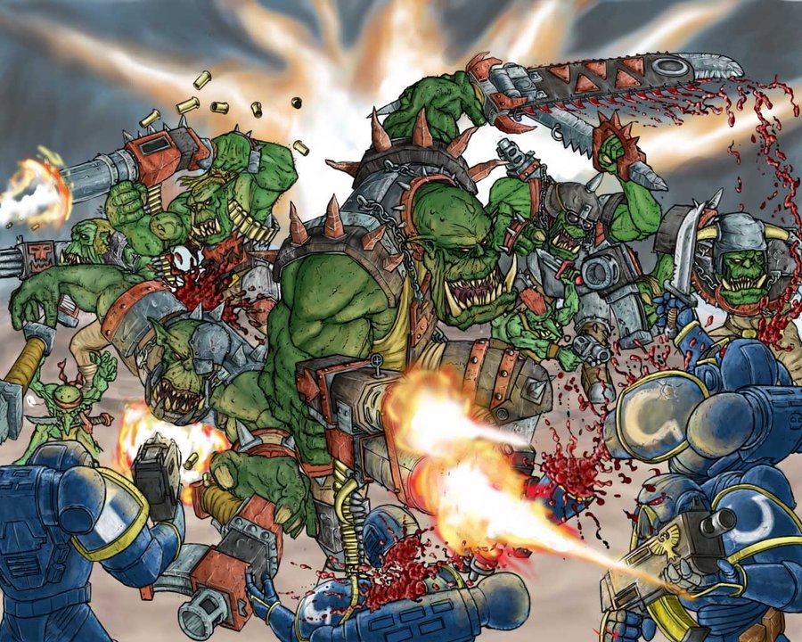 how to draw a warhammer 40k ork