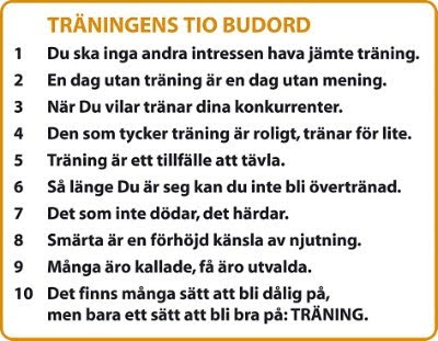 Tr%C3%A4ningens+tio+budord - Träningens tio budord