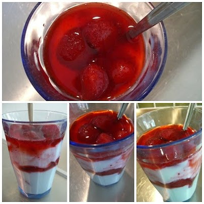 vaniljyoghurt+med+jordgubbe - Somrig frukost på nationaldagen: Vaniljyoghurt med jordgubbar