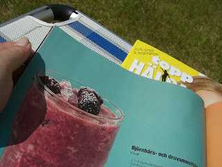 Tidningsl%C3%A4sning+i+solen - Härlig dag med hängmattegung, läsning i solen och god mat