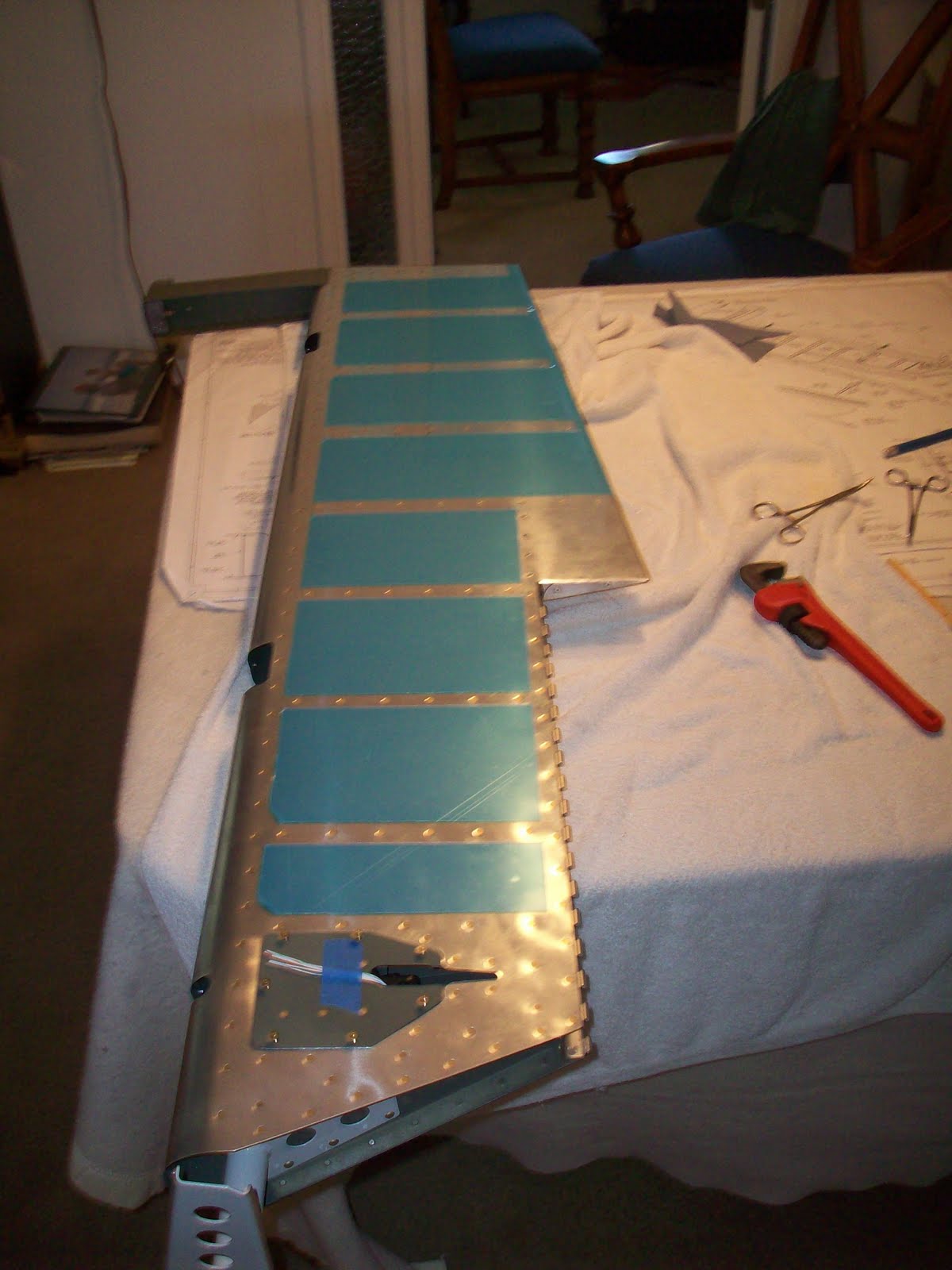 RV7 Process Mounted Elevators and Rudder