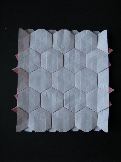 Eric Gjerde RedcDouble Pleat Hexagon Tessellation reverse side