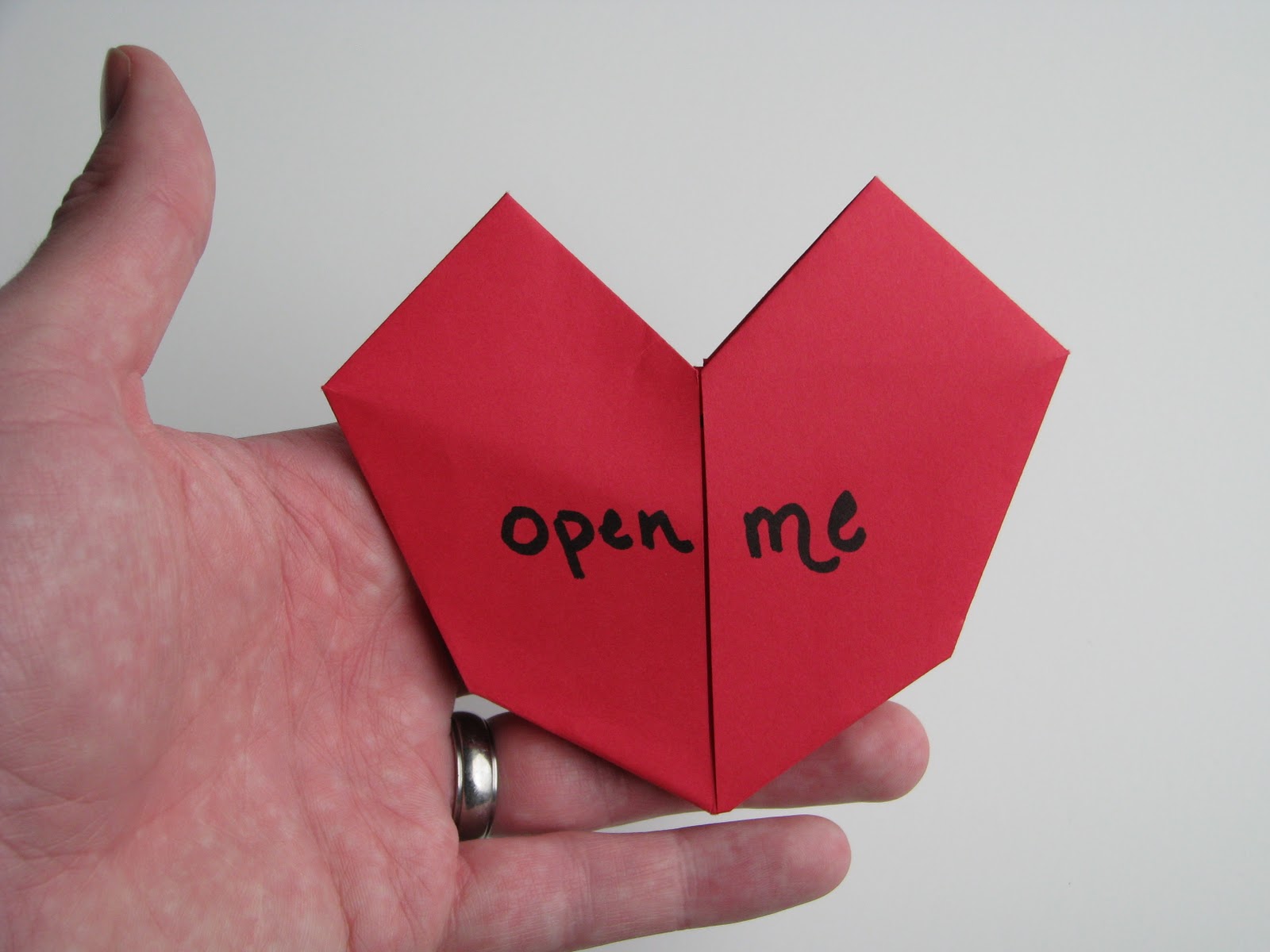 lets make origami origami valentine hearts