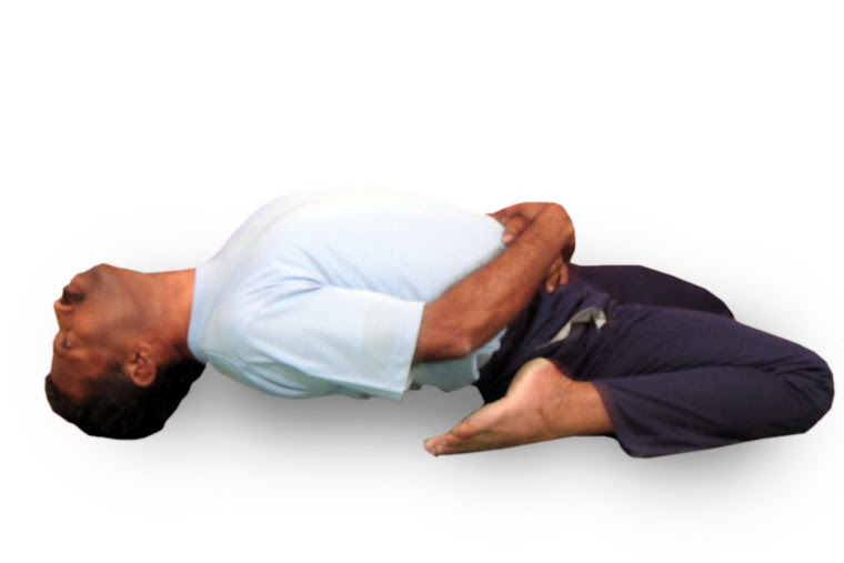 Fish Posture position - with Veerasasa