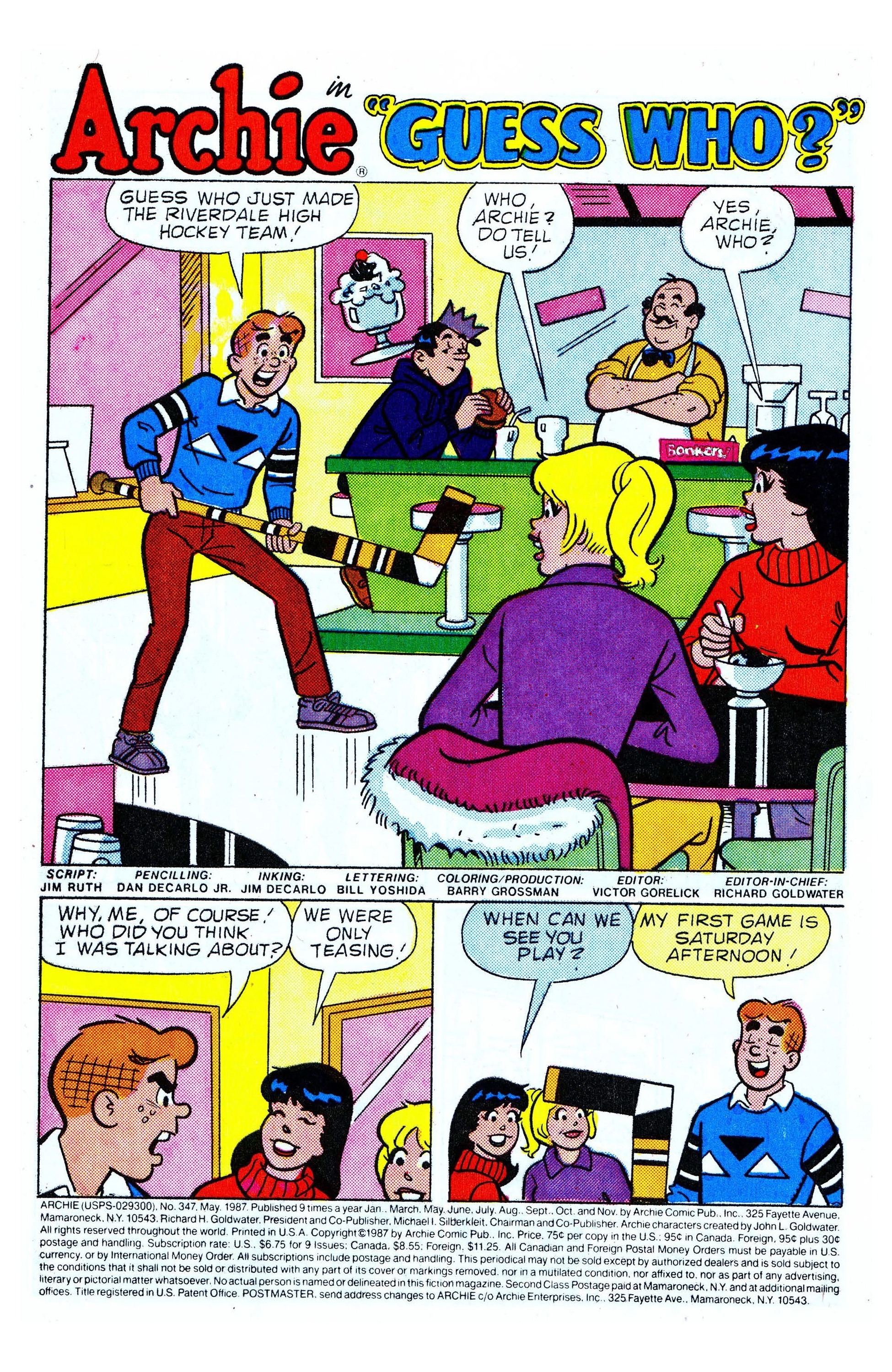 Read online Archie (1960) comic -  Issue #347 - 2