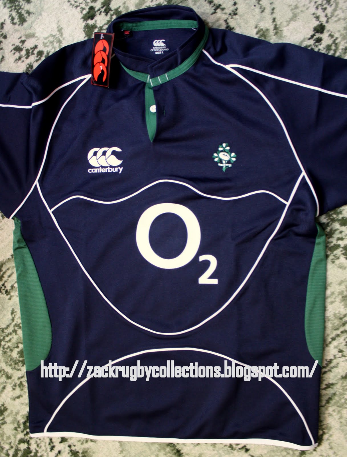 ZackRugby Collections® Ireland Training 2008/2009 Pro SS Rugby Jersey
