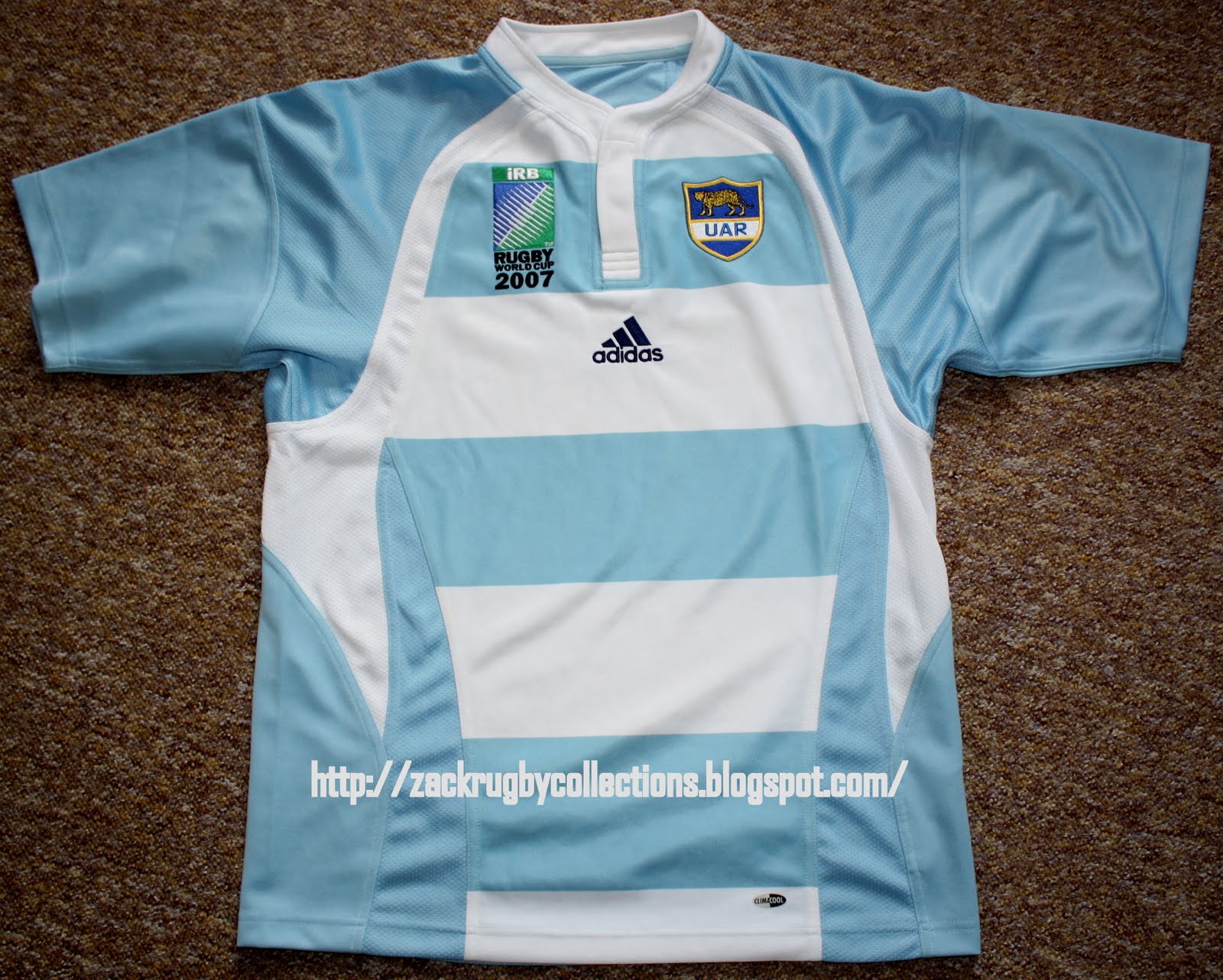 ZackRugby Collections® Argentina (UAR) Rugby World Cup 2007 SS Jersey