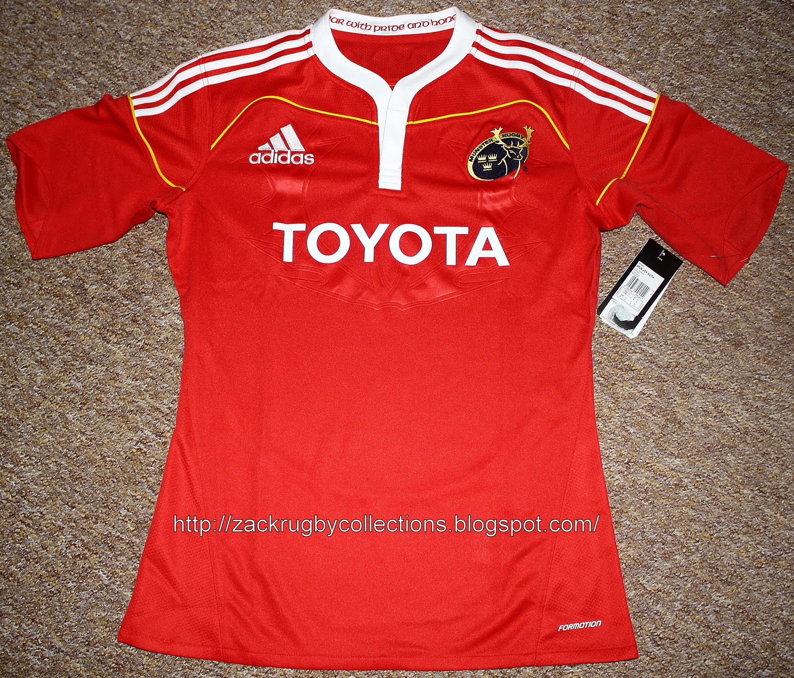 ZackRugby Collections® Munster Home Test SS 2010/2011 Rugby Jersey