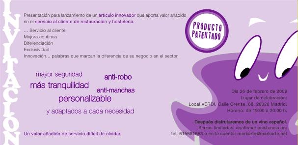 El Arte de la Comunicación: Invitación evento de lanzamiento de un producto  innovador de patente española
