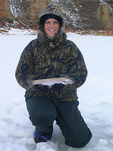 Ice fishing look at the size of that!!! Brrrrr!!!