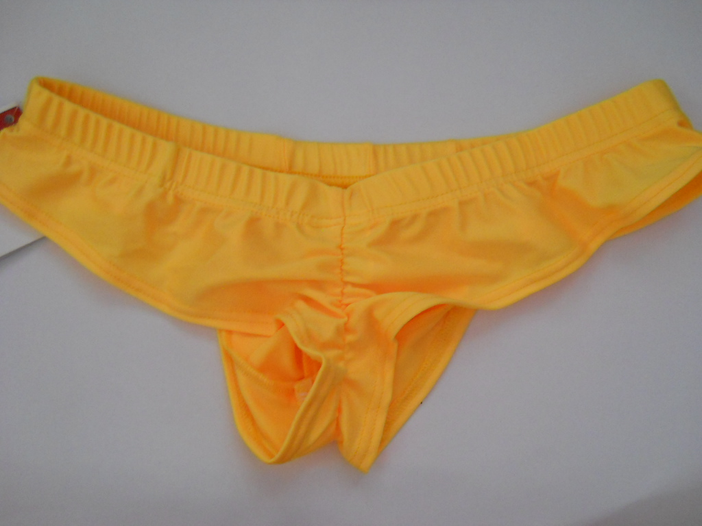 FASHION CARE 2U: UM009 Yellow Thong Enhance Bulge Pouch Cheek Boxers ...