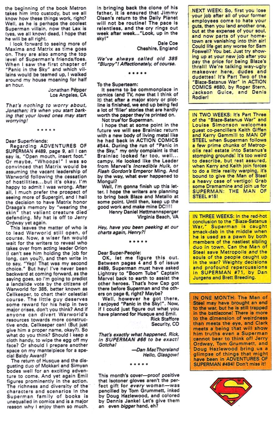 Read online Adventures of Superman (1987) comic -  Issue #493 - 25