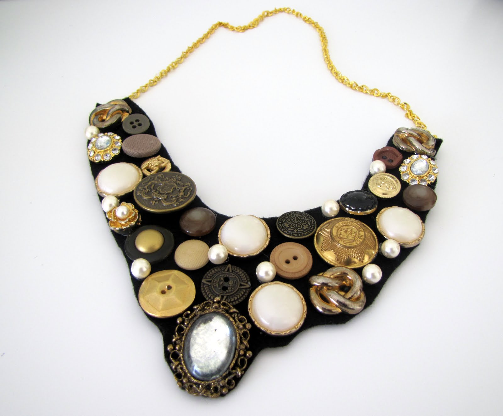 How To Make a Button Bib Necklace {step by step Tutorial} - craft ...