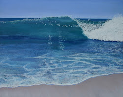 waves wave beach painting paintings ocean couple steer ann lately had fun