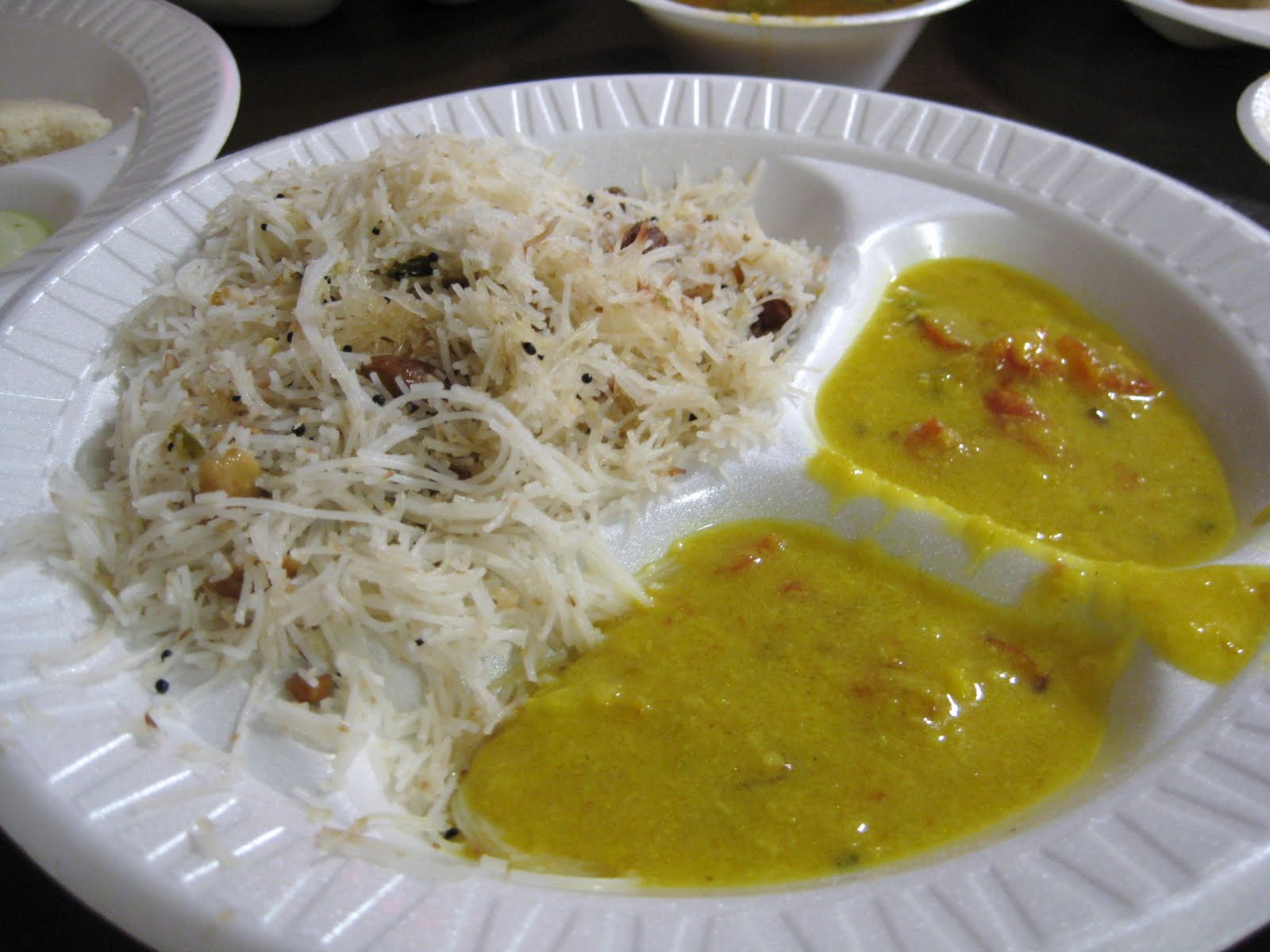 what do vegans eat? idiappam (South Indian rice noodles)