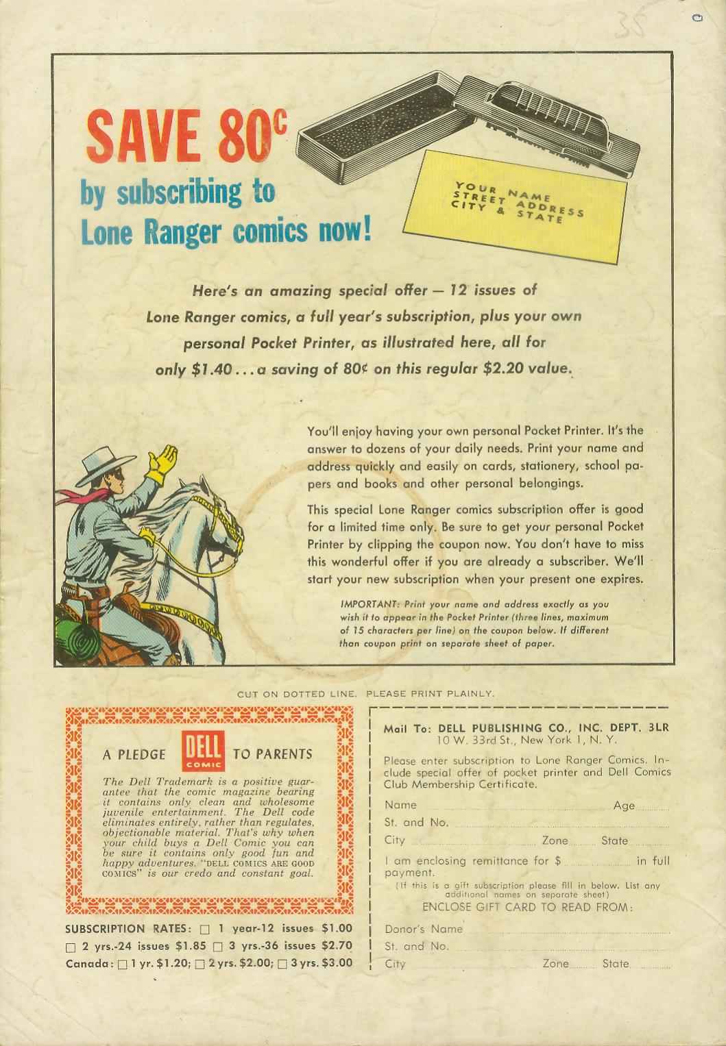 Read online The Lone Ranger (1948) comic -  Issue #81 - 36
