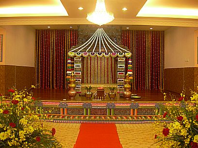 Venue A lavishly decorated wedding hall in heart of Chennai
