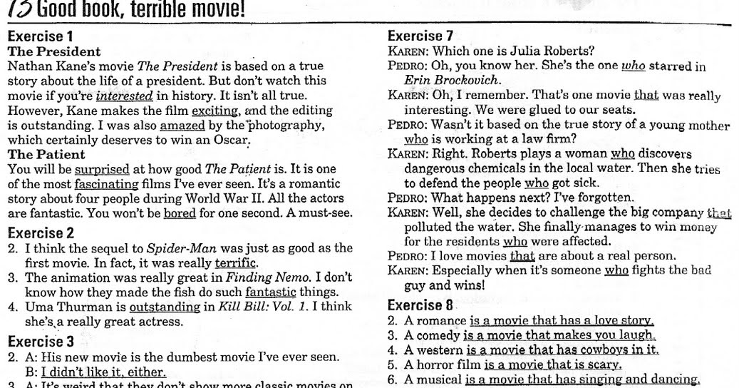 Interchange 2 (English Textbook): Workbook Answers, Unit 13