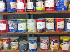 Cans of Glaze Material