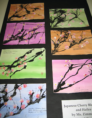 Clayton Elementary Art: Second Graders painted Cherry Blossoms and ...