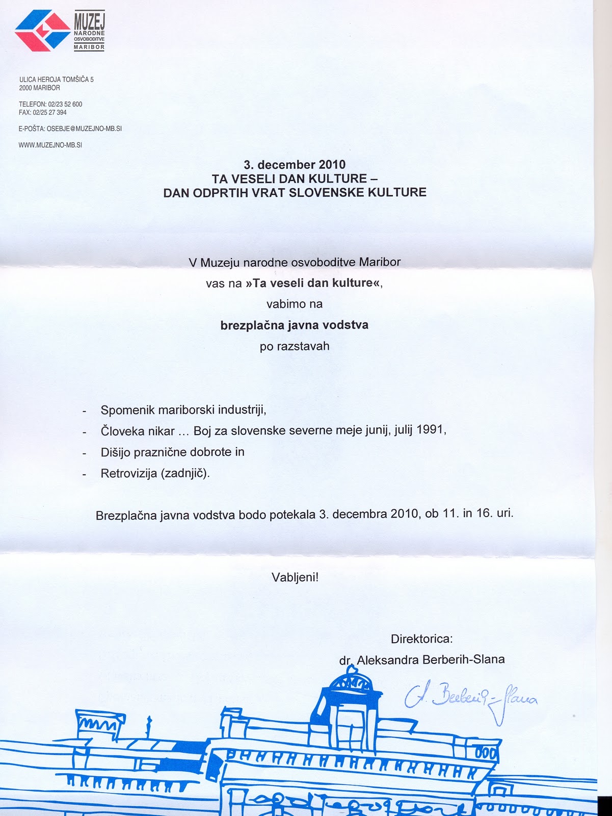 DOM BLOG Ta Veseli Dan Kulture Danes V Muzeju NO