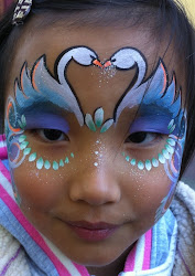 swan face eyes painting