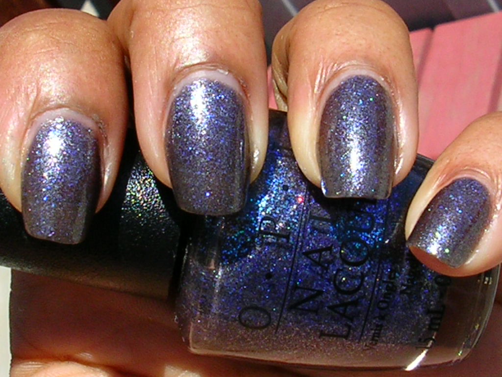 CANDY COATED TIPS OPI Midnight Blue Glitter
